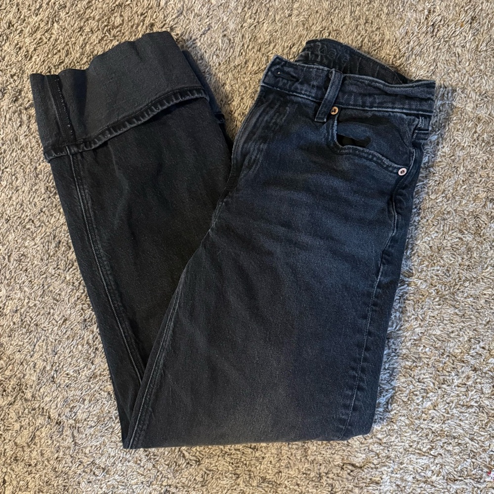 American Eagle Outfitters Dark Blue Women's Straight Leg Jeans